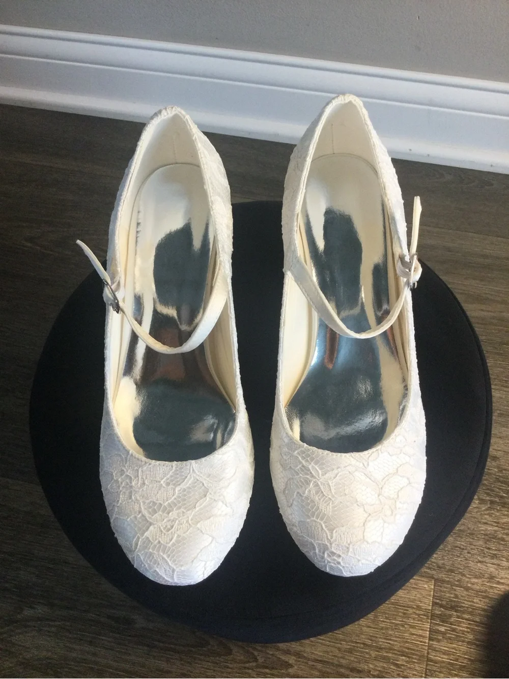 Classic White Lace Mary Jane Heels